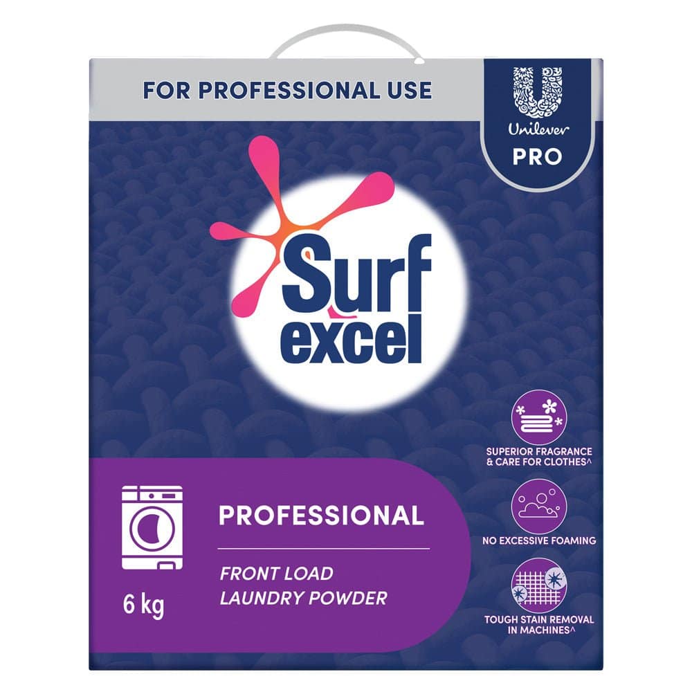 Surf Excel Professional Front Load Laundry Powder, 6 kg front pack
