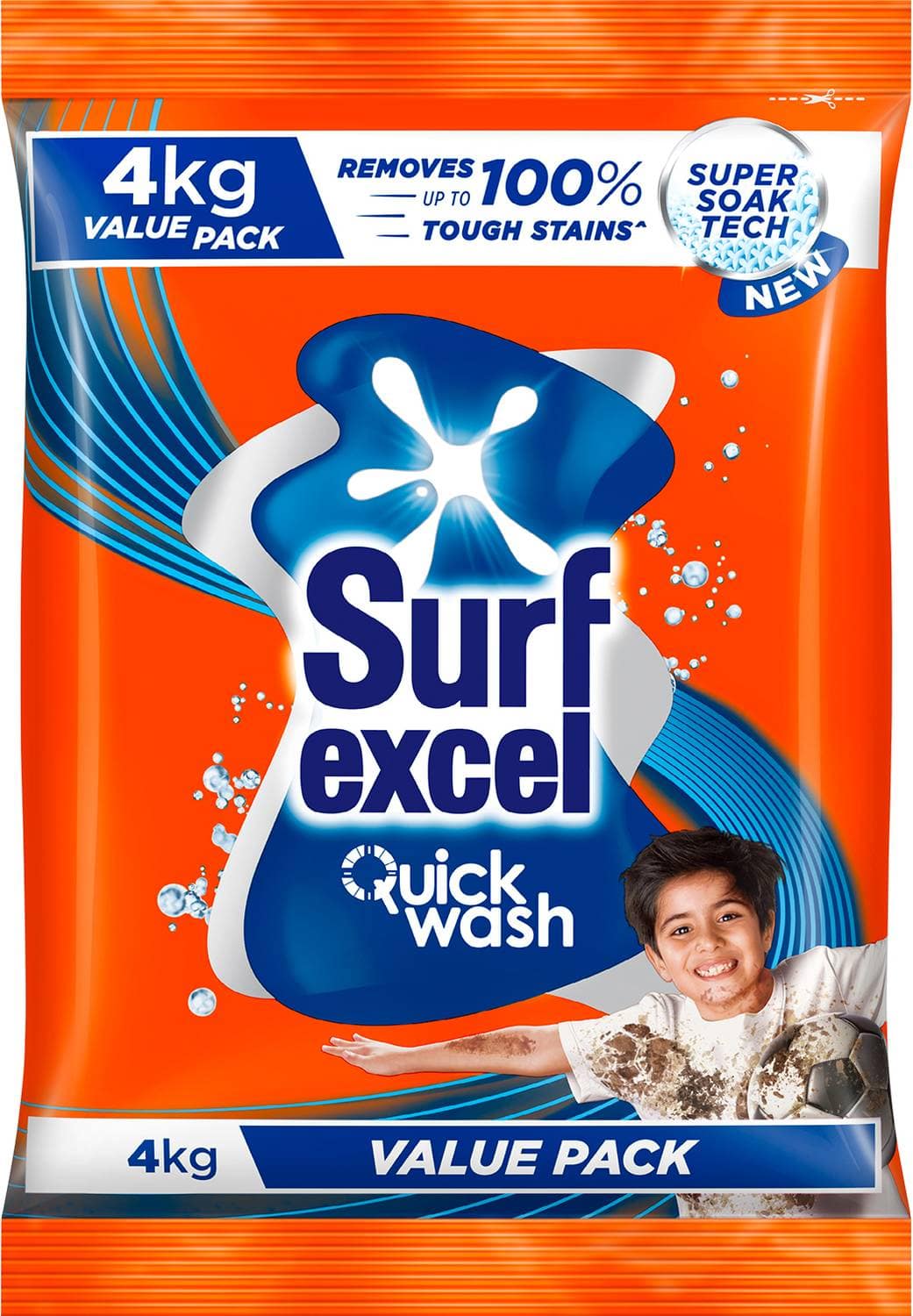 Surf Excel Quick Wash detergent powder, 4 kg
